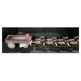 Cast Iron Horse Drawn Beer Wagon.