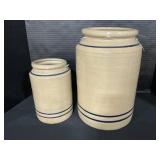 Blue Decorative Ceramic Jars.