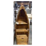 Rustic Pine Canoe Shaped Shelf.