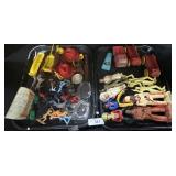 Vtg Plastic Toy Figures, Indians, Cars, Wagons.