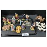 Hand Painted Italian Christmas Nativity Set.