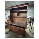 Warm Cherry Credenza Computer Desk.