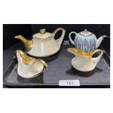 Pearl Teapot, Creamer, & Sugar.