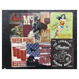 8 Metal Signs (Wonder Woman, Hot Rod).
