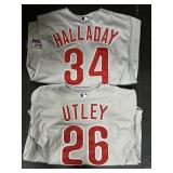 Phillies Roy Halladay & Chase Utley Jerseys.