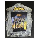 Levi Strauss Co Denim Vest, KISS, Dokken Patches