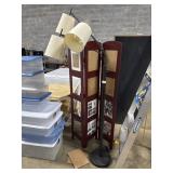 Black Metal Multi-Arm Floor Lamp, 3-Panel Folding