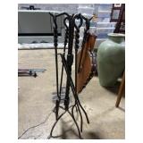 Rustic Forge Twisted Fireplace Tools Set.