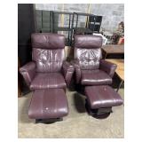 (2) Faux Leather Reclining Gliders.