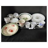 Fire King Milk Glass, Christmas Mugs, Dinnerware