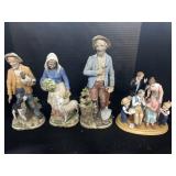 Homco Farmer, Denim Days Family Figurines.