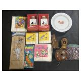 Dixie Cup Dispensers, Party Napkins, Enamelware.