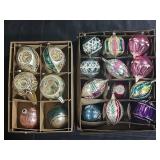 Vtg Mercury Glass Christmas Ornaments.