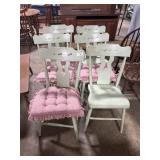 (6) Handpainted Strawberry Dinning Chairs.