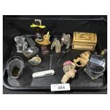 Lot Of Trinkets, Corks, Trinket Dishes.