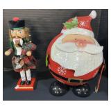 Christmas Scottish Nutcracker & Santa Figurines.