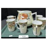 Hand Painted Floral Tea Set.