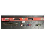 NOS Goldblatt Level, Screwdrivers, Chisel Bits.