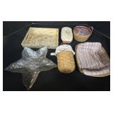Longaberger Woven Baskets, Glass Starfish Dish.