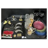 Trench Art, Polished Horns, Glasses, Plates.