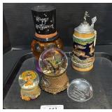 Halloween Snow Globes, Stein, & Paperweight.