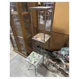 Wrought Iron Leafy Tile Top Side Tables.