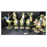 11 Collectible Frog Figurines.