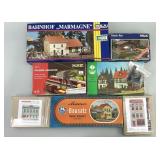 7 HO Scale Train Model Kits.