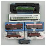 Passenger Car, Gondola, & Open Freight Cars.