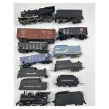 Lot Of Train Cars, Locomotive Engine & Tenders.