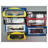 Train Cars, Box Car, Flat Cars, Hoppers.