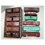 Train Cars, Box & Tanker Cars.