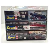 3 Revell Model Train Kits.