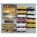 3 Train Engines, Box & Reffer Cars.