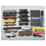 Train Cars, Tanker Cars, Box Cars, Gondola.