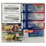 8 HO Scale Train Cars.