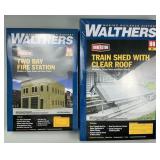 NOS Walthers Train Shed & Fire Station Model Kits.