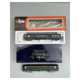 Locomotive Engine, Passenger Cars.