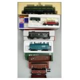 Locomotive Engine, Caboose, Gondola, Reefers.