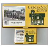 2 Laser-Art HO Scale Model Railroad Kits.