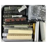 Model Train Parts and Wheels.