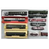 Engine, Passenger Cars, Boxcar, Open Freight Car.