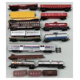 Lot Of Train Cars, Flat Cars, Passenger Car.