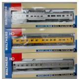 Walthers PRR Sleeper, Pullman, Dome Coach.