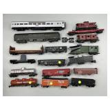 Lot Of Train Cars, Hoppers, Flat & Passenger Cars
