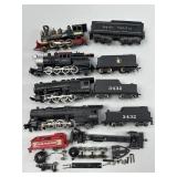 Train Steam Engines, Tenders, Engine Parts.