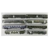 6  HO Scale Swiss Railway Passenger Cars.