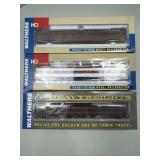 3 Walthers PRR Passenger Train Cars.