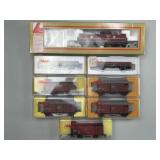 Train Locomotive Engine & Train Cars, Box Cars.