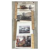 Train Locomotive & Singed Bobby Unser Car Posters